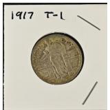 1917 T-1 STANDING LIBERTY QUARTER VF/XF