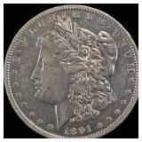 1891-O MORGAN DOLLAR AU