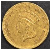 1856 $1 GOLD XF