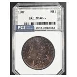 1887 MORGAN DOLLAR PCI GEM BU+