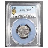 1928 BUFFALO NICKEL PCGS MS-67