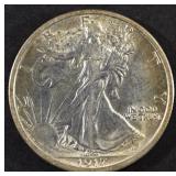 1917 WALKING LIBERTY HALF AU/BU