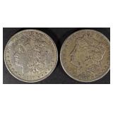 1883-S VF & 1887-O XF MORGAN DOLLARS