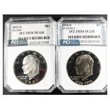 1971-S SILVER & 76-S IKE DOLLARS