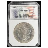 1883-O MORGAN DOLLAR PCI SUPERB GEM BU