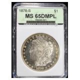 1878-S MORGAN DOLLAR AGS GEM BU DMPL