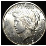 1925-S PEACE DOLLAR CH BU