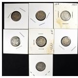 7 SEATED LIBERTY DIMES LOW GRADE