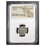 cAD 207-222 VOLOGASES VI AR DRACHM NGC CH XF