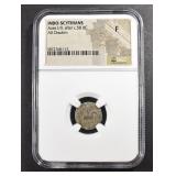 AFTER c.58 BC AZES I/II AR DRACHM NGC F