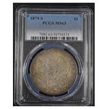 1879-S MORGAN DOLLAR PCGS MS63