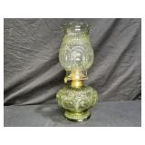 Green Imperial Glass Oil Lamp