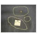 Yellow Topaz Rings, Earrings & 14k GE Necklaces