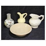 VTG Miniature Ceramic Vases & Small Side Bowl