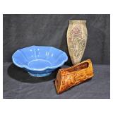 McCoy Bowl with Log Planter & Wall Pocket