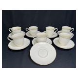 Lenox Courtyard Gold China Cups & Saucers