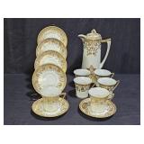 Vintage Nippon Gold Encrusted Chocolate Set