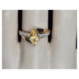 10KT Yellow Gold Topaz Ring