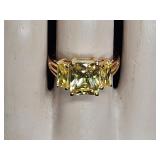 Gold Plated Sterling Sliver CZ Ring