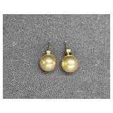 14K Yellow Gold Ball Stud Earrings