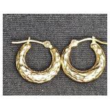 14KT Yellow Gold Hoop Pierced Earrings