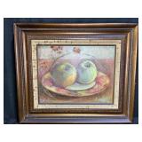 Vtg Framed Still Life Oil on Canvas Painting