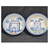 2 M.A. Hadley "Country House" Cereal Bowls