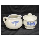 Pfaltzgraff Yorktowne Creamer & Sugar Bowl