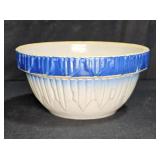 Vintage Primitive Small Blue Glazed Stoneware Bowl