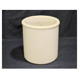 White Glazed Pottery Butter Crock