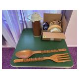 Wooden Utensil Decor, Air Pot, Baskets, Tins