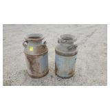 (2) Antique Cream Cans