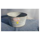 Nice Galvanized Tub w/ Martin Hardware Sticker