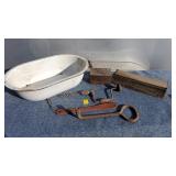 Enamel Washtub & Antique Items