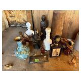 Decanters, Brass Vase, Plated Memorial, Statues