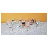 Several Advertising Beer Glasses