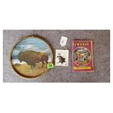 Hopalong Cassidy Badge, Buffalo Tray, 1936 Almanac