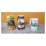 (3) Beer Steins