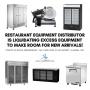 Restaurant Equipment Distributor Is Liquidating Excess Equipment To Make Room For New Arrivals
