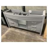 61" Gray Single Bowl Vanity w/Out Top