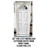 32" RH Fan Lite Fiberglass Exterior Entry Door