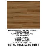 Waterproof Click Lock Vinyl Flooring w/Pad x1721sf