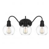 Ashley 3-Bulb Vanity Light Fixture in Black x 2