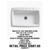 Kohler 33" Cast Iron Drop In Sink