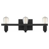 Ashley 3-Bulb Bath Vanity Light in Black x 2