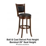 Swivel Pub Height Barstool in Cappuccino x 2