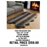 Faux Fur Accent Rug