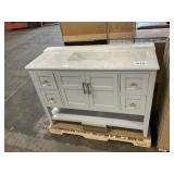 Sturgess 49" Open Shelf Vanity in Dove Grey