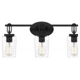 Ashley 3-Bulb Bath Vanity Light in Black