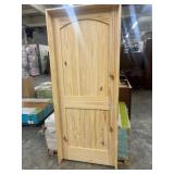 30" LH 2-Panel Arch Top Knotty Pine Interior Door